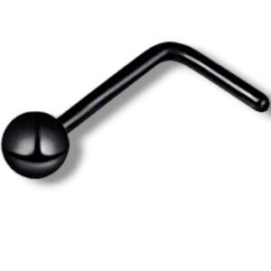 ⭐NWT Goth Punk Black 20g 2mm Ball Stud Nose Ring